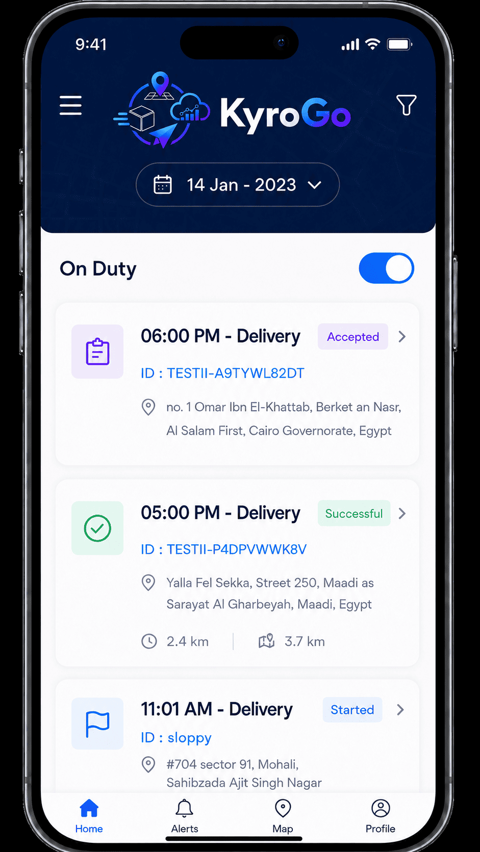 KyroGo captain mobile application